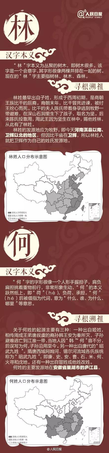 2020百家姓排名前15的姓氏，人口數(shù)量和分布地區(qū)統(tǒng)計(jì)