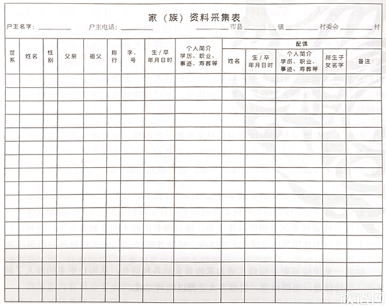 如何制作入谱人员登记表?