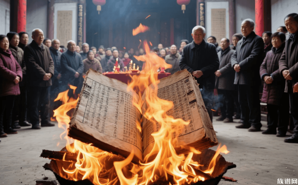 闽粤祠堂"冬至颁谱礼":新谱盖骑缝章后焚毁旧谱