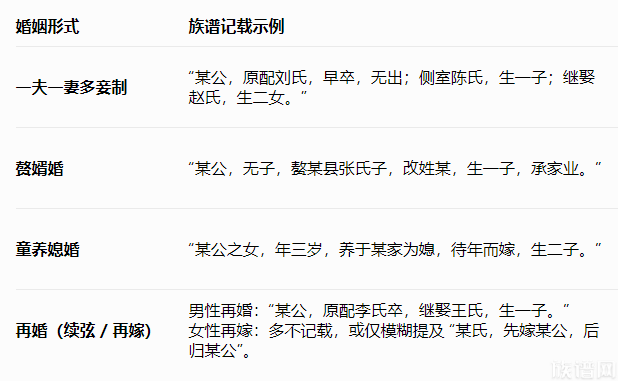 家族族谱中的“婚配记录”如何体现婚姻文化