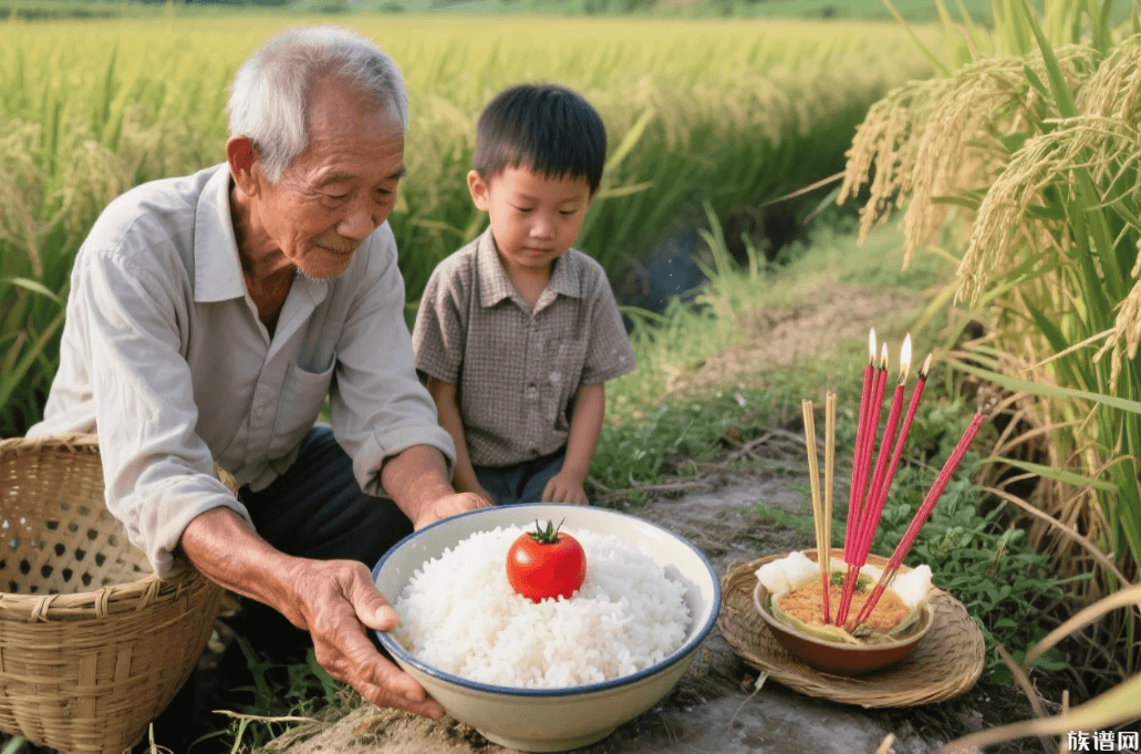 福建莆田地区在田头祭水神，祈求农作物平安