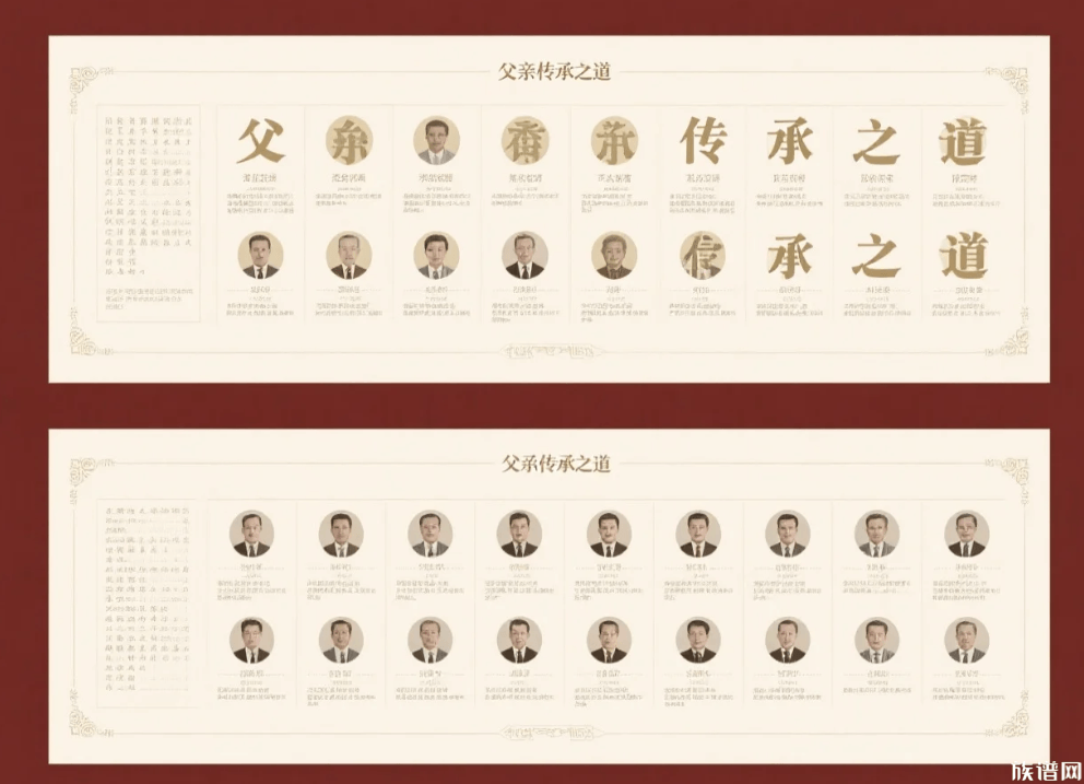 族谱父子传承的两种经典格式：宝塔式与垂珠式解析