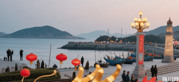 渔灯映海街衢暖,石浦巡游年味浓