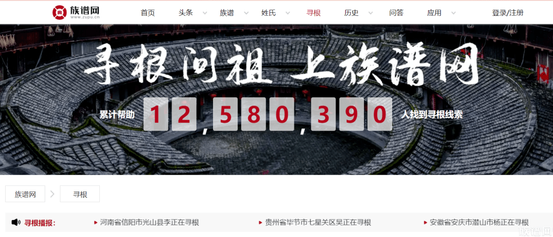 族谱网,悬赏寻根