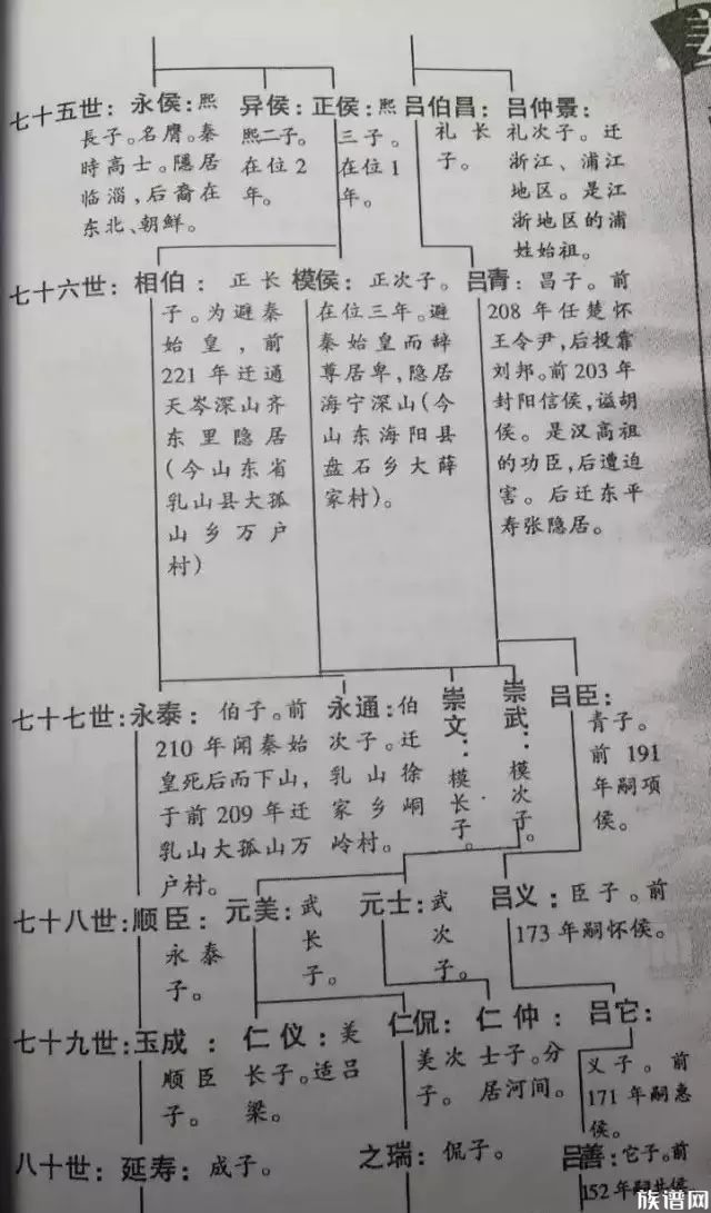 姜氏世系图