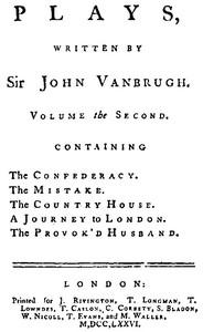 Plays,writtenbySirJohnVanbrugh,volumethesecond