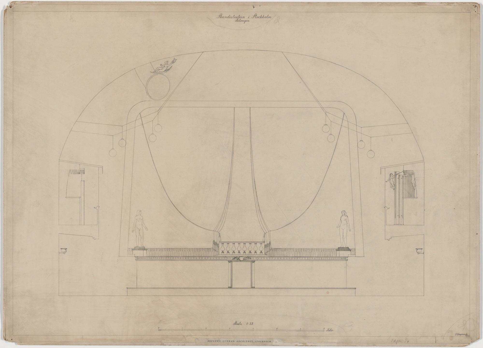 SkandiaCinema,Stockholm,Sweden,Elevationoffrontofauditorium