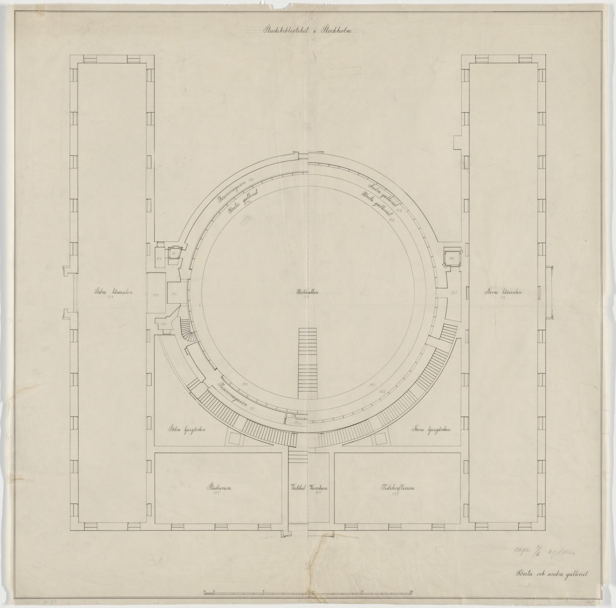 PublicLibrary,Stockholm,Sweden,Planoffirstandsecondgalleries