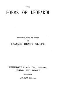 ThePoemsofLeopardi