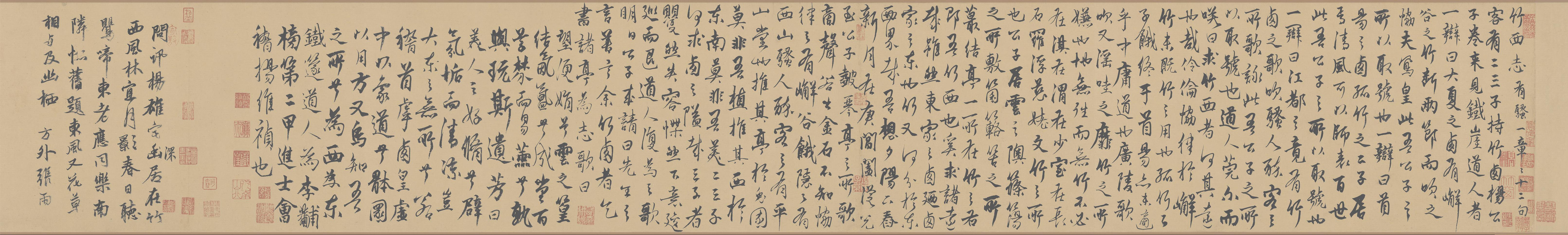 竹西草堂记题卷