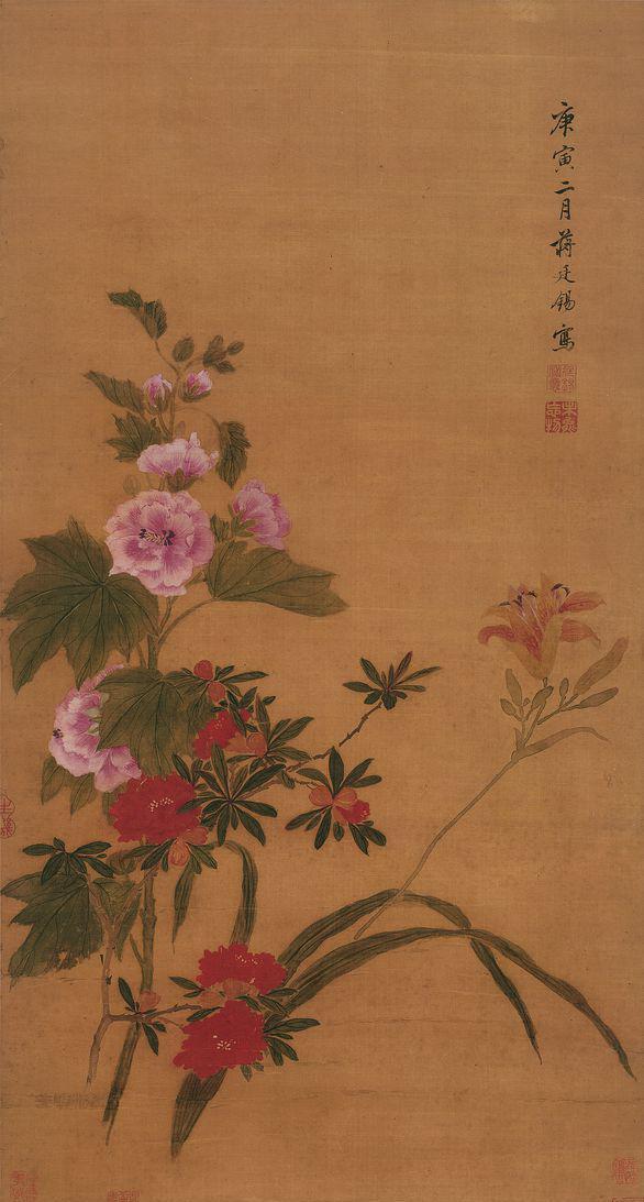 蜀葵萱花圖