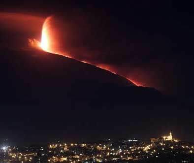 意大利埃特纳火山喷发