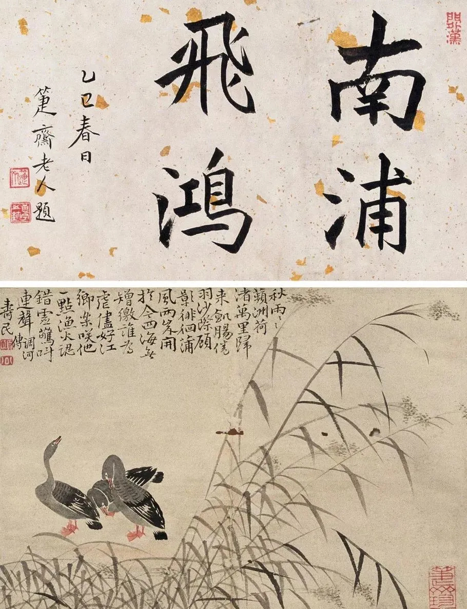 边寿民 苹洲息雁图边寿民的一生寒微竭蹶,身无长物处境,与其为人高洁