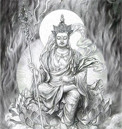 佛教素描图片