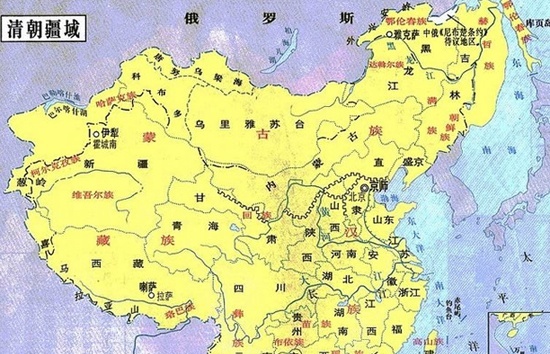 清朝地图——中国古代清朝地图