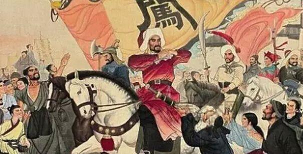 老百姓夹道欢迎李自成