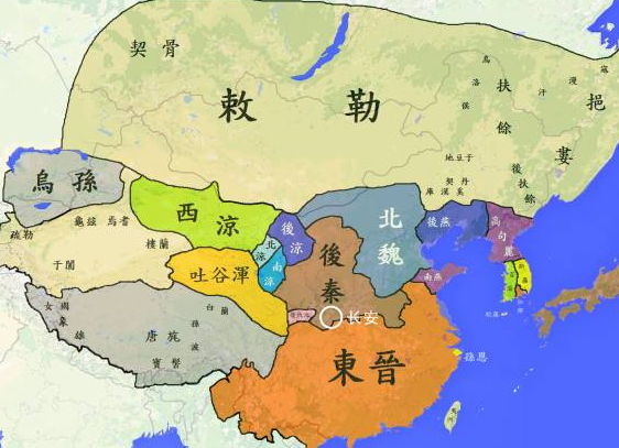 东晋义熙十二年(后秦永和元年,416),刘裕在攻灭南