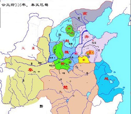 春秋战国地图与形势图 春秋与战国地图的不同